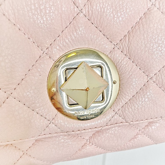 πNICE RARE PINK *KATE SPADE* QUILTED CHAIN BAGπ - Picture 3 of 9